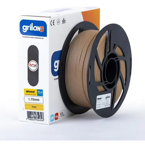 Filamento Pla Wood Madera Grilon3 1.75mm 1kg Impresora 3d