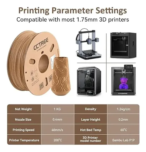 Filamento Impresora 3d Pla Madera Cctree