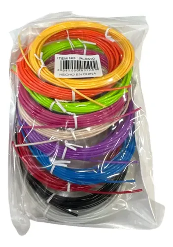 Filamento PLA Lápiz 3D 10 Colores 5m Diámetro 1.75mm Yydsmart