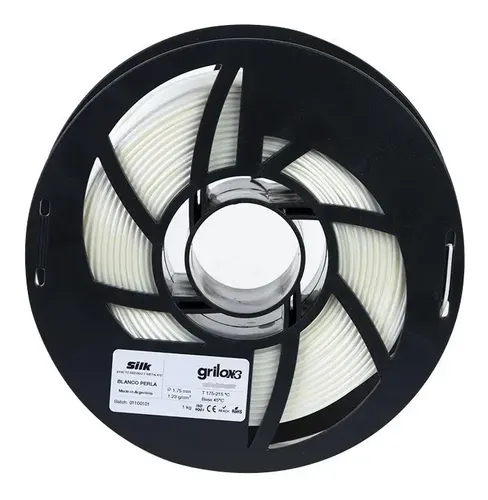 Filamento Seda Grilon3 Pla Silk 1,75mm 1kg – Color Blanco perla