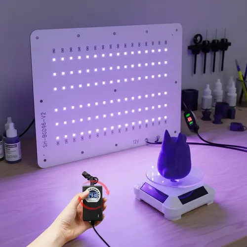 Kit Led Curado Uv Impresora 3d Plato Giratorio Temporizador