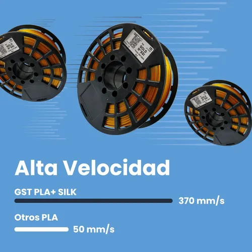 Filamento Pla+ Silk Mssi Gst3d 1.75mm 1 Kg Impresión 3d Mssi