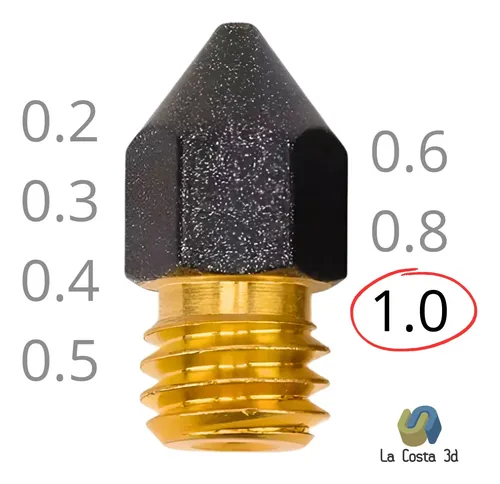 Kit X 5 Nozzle Pico Bronce Ender Mk8 Ender 3 Teflonado