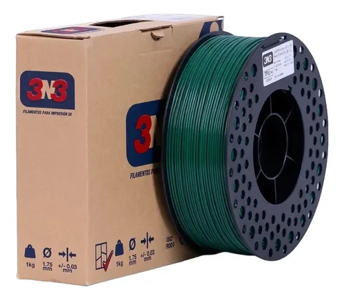 Filamento 3d 3n3 Tpu 1.75mm 1kg Flex Flexible Impresora 3d Verde