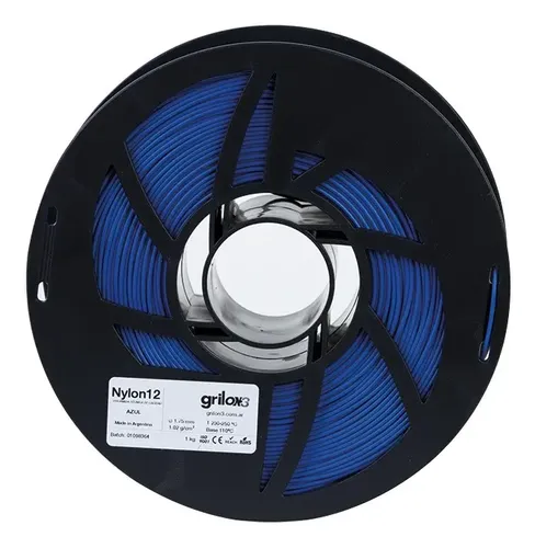 Filamento 3D Nylon 12 Grilon3 Azul 1kg 1.75mm