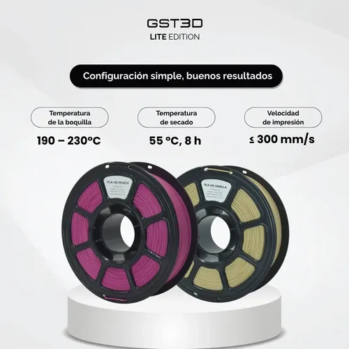 Filamento Pla High Speed Gst3d Lite 1.75mm 1kg Impresión 3d Vino