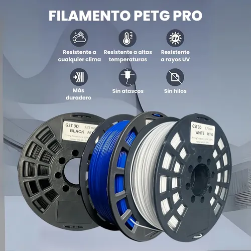 Filamento Petg Gst 3d 1,75mm 1 Kg Impresión 3d Color Rojo