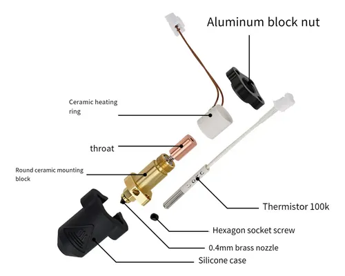 Bloque Calefactor Cerámico Para K1/k1 Max Hotend Kit No