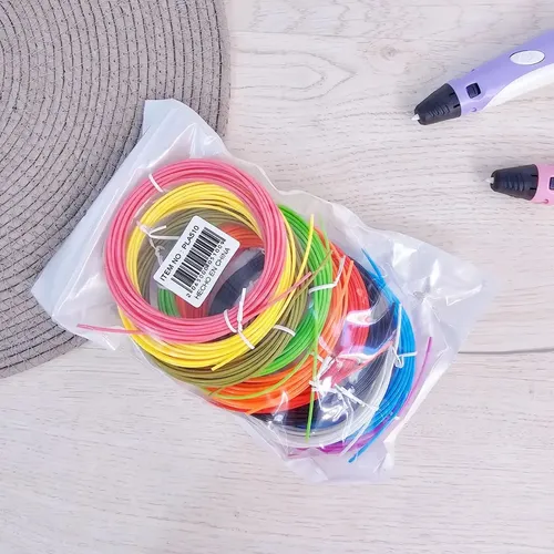 10 Filamentos Colores Repuesto Lapiz 3d 5 Metros 1.75mm Pla