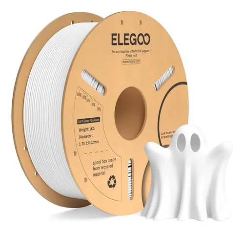 Filamento Rapid Pla Plus Elegoo Diámetro 1,75mm 1kg 600 Mm/s Color Blanco