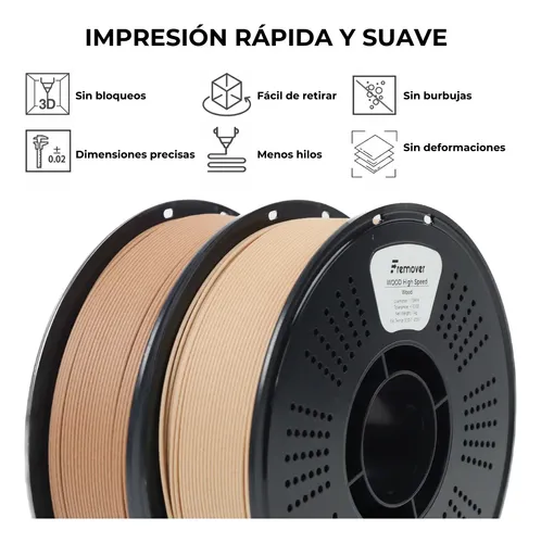 Filamento Impresora 3d Pla Dark Wood High Speed Fremover