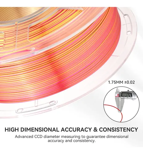 Filamento Silk Pla+ Jayo 1.1kg Doble Color, Brillante Y -cn