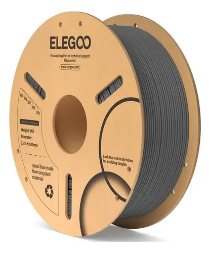 Filamento 3D Elegoo PLA 1.75 mm 1 kg Gris Espacio Impresora 3D