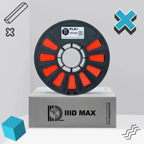 Filamento Impresora 3d Pla+ Iiid Max De 1.75mm X 1kg Color Naranja