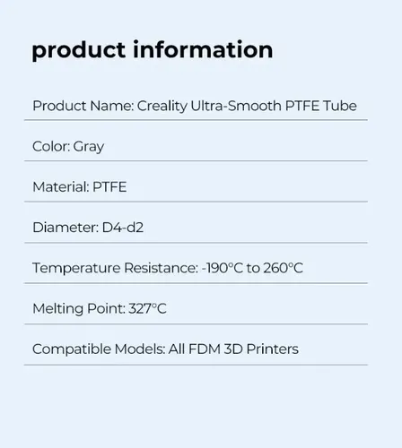 Tubo De Teflon Ptfe Ultra Suave Capricorn Teflón 1 Mts