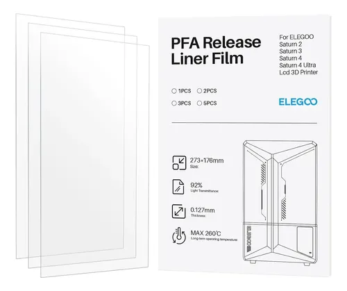 Pegoo 3 Piezas De Película Pfa Release Liner Film 2.0 Para E