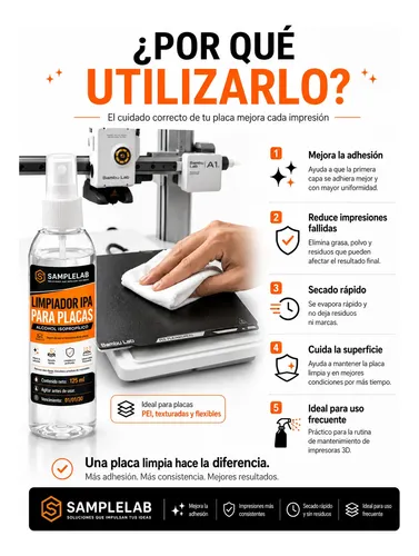 Limpiador De Placa Caliente Impresion 3d Con Paño Microfibra