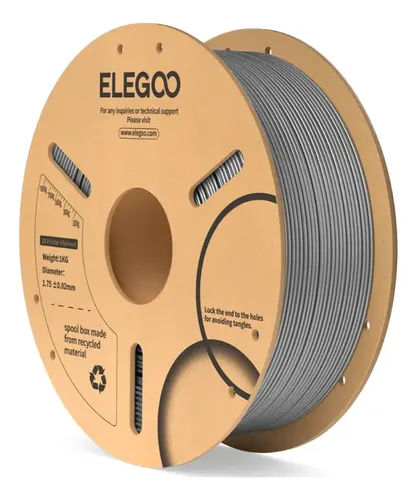 Elegoo 1kg Pla Filamento para Impresora 3d 1.75mm Color Gris Space