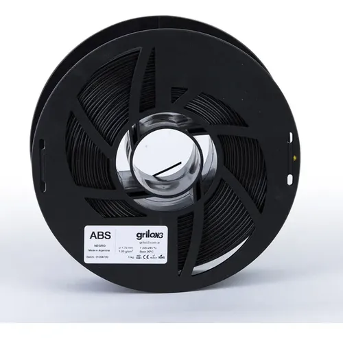 Filamento 3D Grilon3 ABS de 1.75mm y 1kg negro