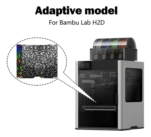 Placa De Impresión Rugoospink Para Impresora 3d Bambu Lab H2
