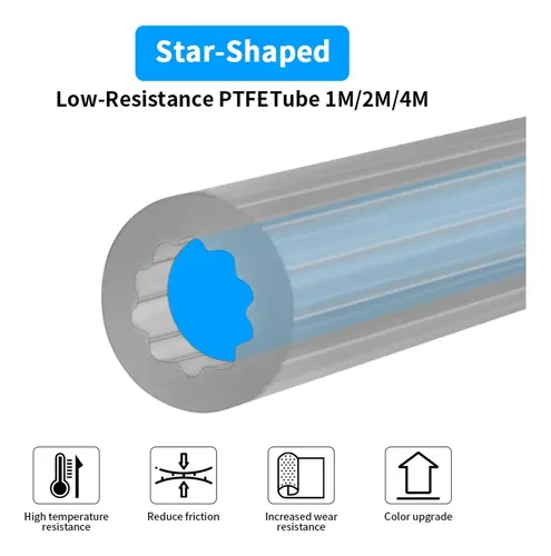 Tubo De Ptfe En Forma De Estrella De 4 Mm De Diámetro Exter As Shown