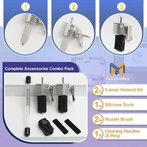 Boquilla Acero Endurecido 0 4mm Para Impresora 3d Kit