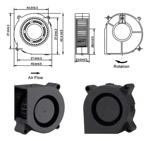 Ventilador Turbo Gdstime 24v Rodamiento 4020