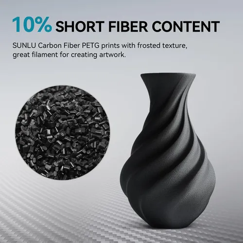 Filamento De Impresora 3d Petg-cf De Fibra De Carbono Sunlu