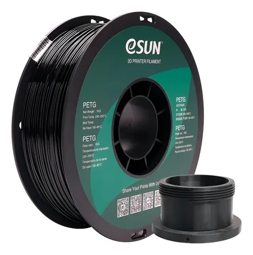 Filamento Petg Negro Esun 1,75 Mm, 1 Kg Para Impresión 3d