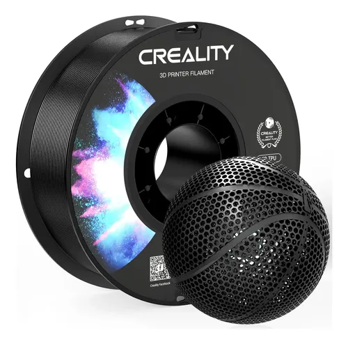Filamento De Tpu Creality, 1,75 Mm, 1 Kg, Impresión 3d Flexi Negro