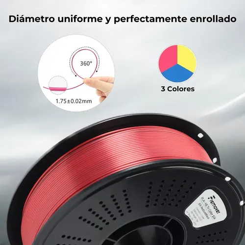 Filamento 3d Fremover Silk Tri 1.75 Mm 1 Kg Impresión 3d Gold Copper Black
