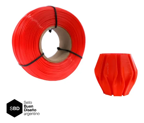 Filamento 3D Hellbot PLA Recarga 1.75mm y 1kg rojo