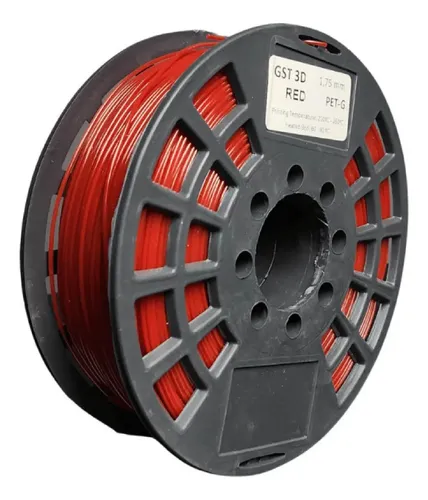Filamento Petg Gst 3d 1,75mm 1 Kg Impresión 3d Color Rojo