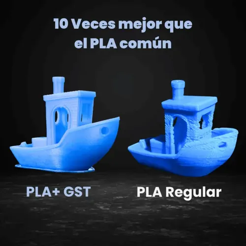 Filamento 3D GST3D PLA+ de 1.75mm y 1kg celeste