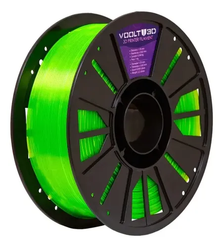 Filamento Petg Translucido Verde Neon 1kg