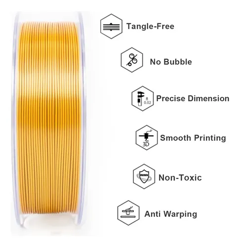 Filamento Silk Pla 1,75mm 1kg Bobina Azul Morado Negro
