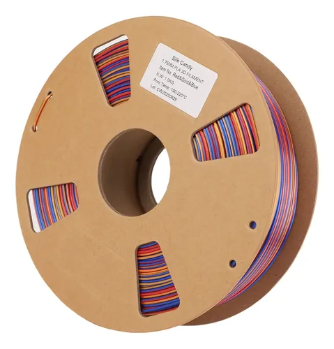 Filamento De Pla, 1 Kg, Tricolores, 1,75 Mm, Seda, 3 En 1, C