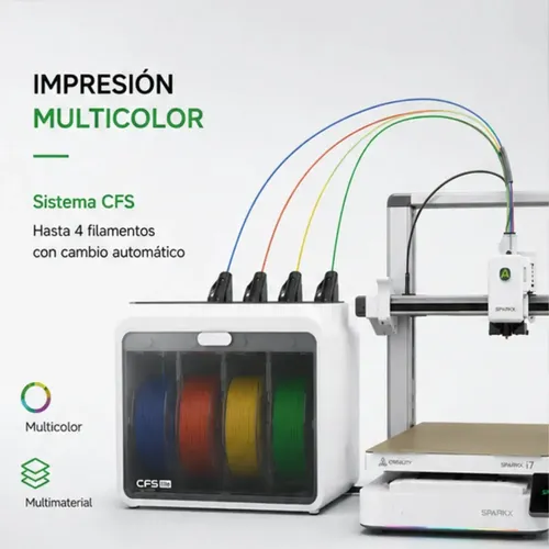 Impresora 3d Creality Sparkx I7 Combo Multicolor Gris