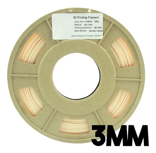 Filamento Flexible Tpu Impresora 3d 3mm 500g Hqs-piel Blanca