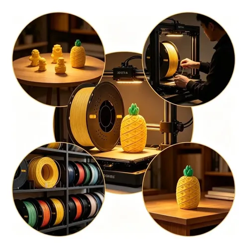 Filamento Pla Mate Amarillo Naranja 1 75mm 1kg Bambu 3d