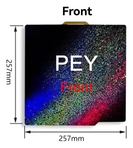 Placa De Acero Flexible Pei 257x257mm For Impresora 3d /
