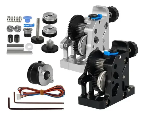 Extrusor Doble Engranaje Acero Plata Para Impresora 3d