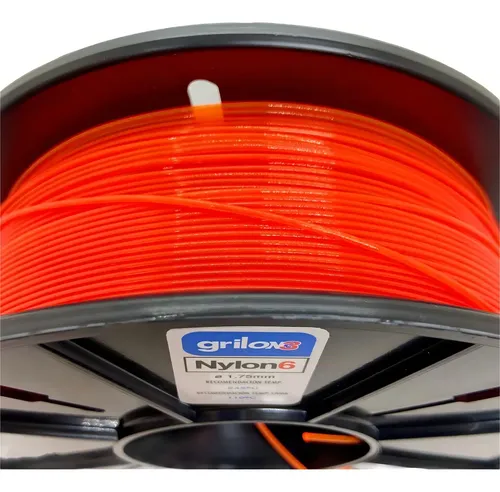 Filamento 3D Grilon3 Nylon 6 1.75mm Naranja Fluo 1kg para Impresora