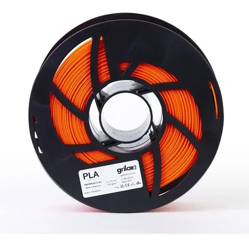 Filamento 3D Grilon3 PLA de 1.75mm y 1kg naranja flúor