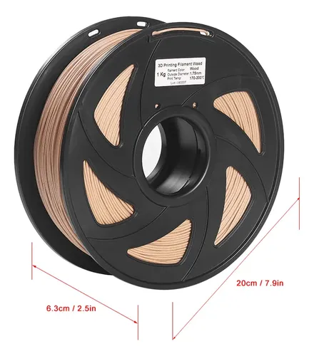Filamento Para Impresora 3d Wood + Pla De 1,75 Mm, Bobina De