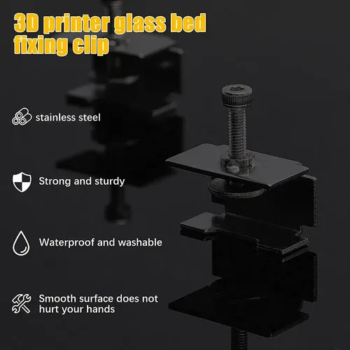 Pinzas De Cama De Vidrio De 6 Piezas Para Ender 3/3 Pro/v2/3