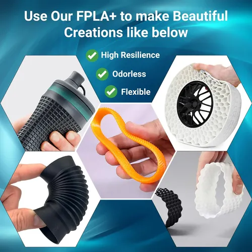 Filamento Flexible 3d Pla Plus 1.75 Mm 1 Kg Premium Calidad