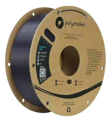 Filamento Asa De Polymaker 175 Mm De Color Púrpura Oscuro,