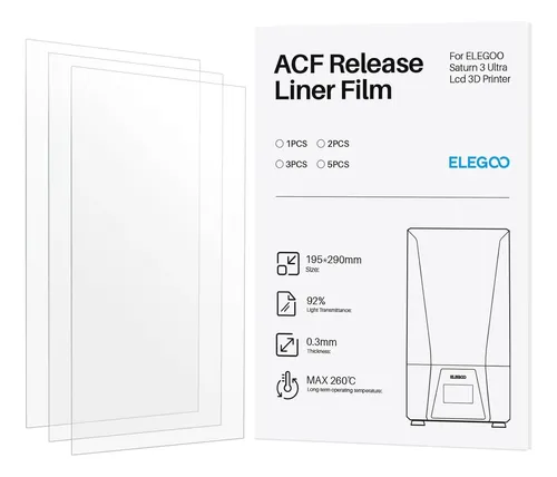 Pegoo 3 Piezas De Película Pfa Release Liner Film 2.0 Para E