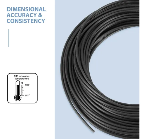 Filamento De Impresora 3d Abs De 10 M, 1,75 Mm, Para Impresi Negro